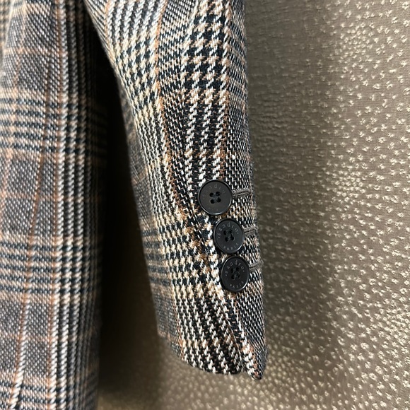 🔥🔥🔥Sandro Paris Wool Plaid Blazer Jacket - Picture 10 of 12
